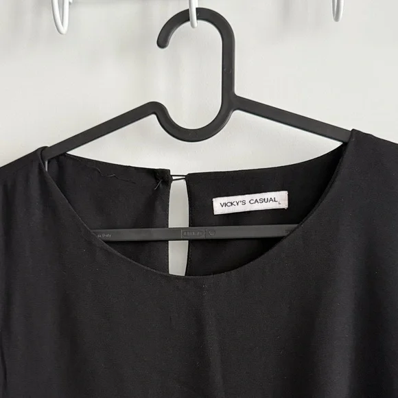 Black Ruffle Mini Dress - Picture 6 of 8